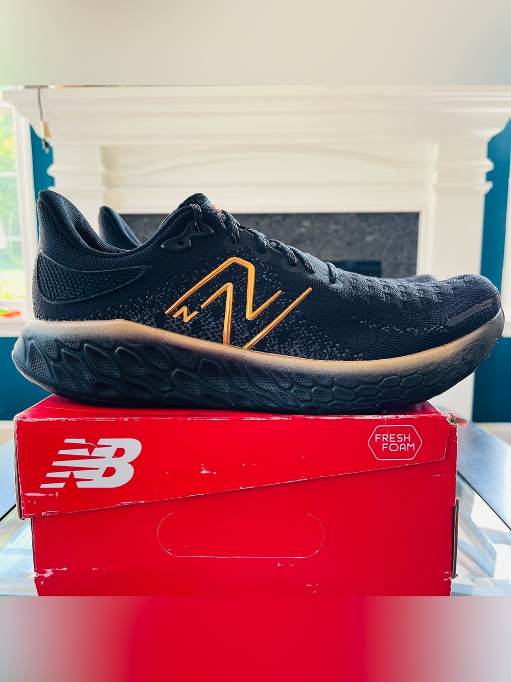 New Balance Fresh Foam X 1080 V12 Running Shoes Black/Copper Metallic Men’s 10.5